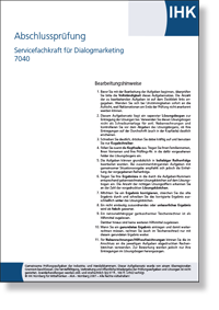 Servicefachkraft fr Dialogmarketing IHK-Abschlussprfung Winter 2022/2023
