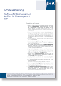 Kaufmann/-frau f. Bromanagement IHK-Abschlussprfung Teil 2  Sommer 2024 