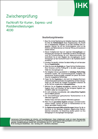 Fachkraft fr Kurier-, Express- und Postdienstleistungen  IHK-Zwischenprfung