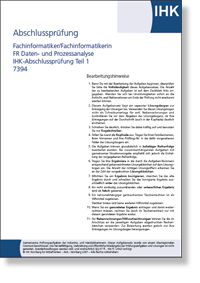 Fachinformatiker / Fachinformatikerin IHK-Abschlussprfung Teil 1 (AO2020) Fachrichtung Daten- und Prozessanalyse